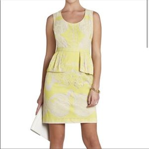 BCBGMaxAzria yellow Etna lace dress